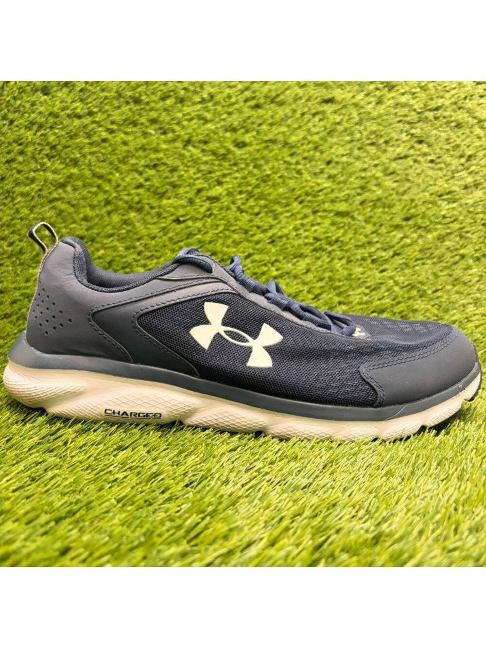 Under Armour Charged Assert 9 Mens Size 11 Navy Athletic Running Shoes Sneakers